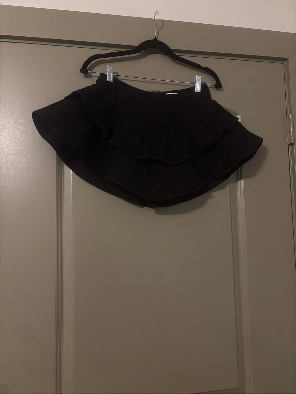 Windsor Black Tiered Ruffle Mini Skort Size S Y2K Coquette
